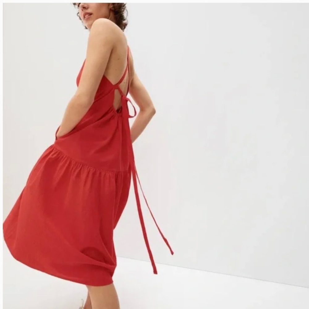 Everlane Pinafore Dress - 00 - Scarlet